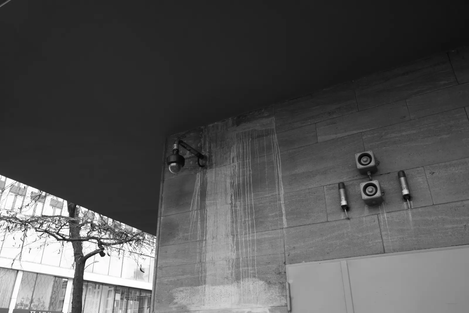 CCTV cameras on building exterior